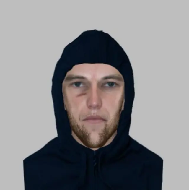 E-fit of the man police want to speak to.