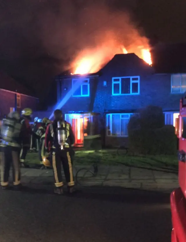 Fire at house