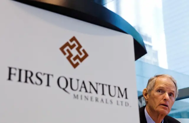 First Quantum Minerals logo pictured alongside Chairman, CEO and Director, Pascall.