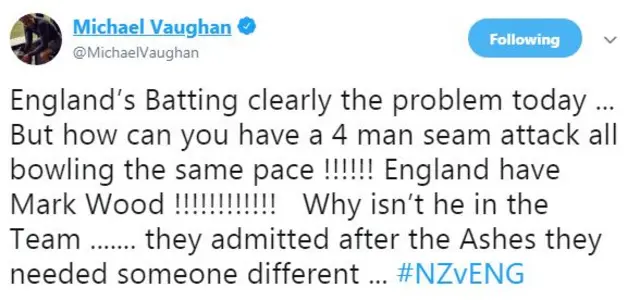 Michael Vaughan tweet