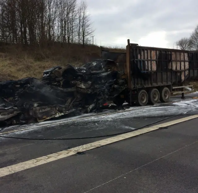 HGV wreckage