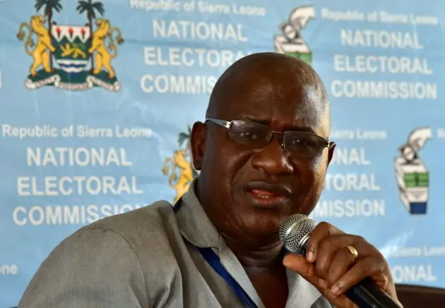 Sierra Leone's National Electoral Commission chairman Mohamed Conteh