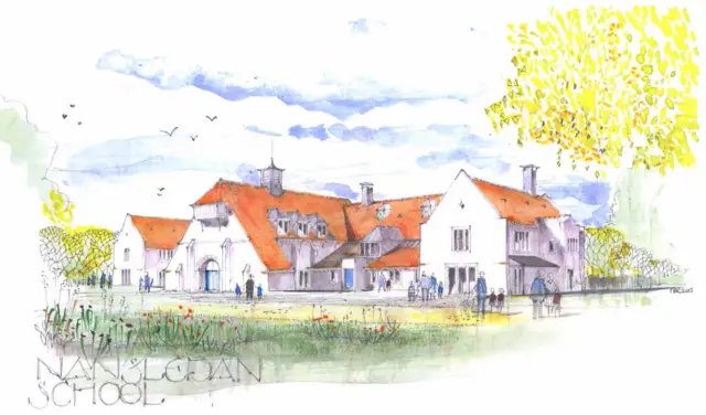 Artist's impression of new primary school at Nansledan