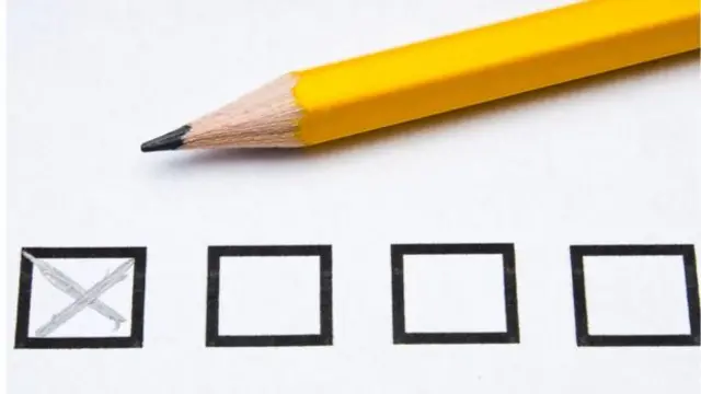 Pencil and voting slip