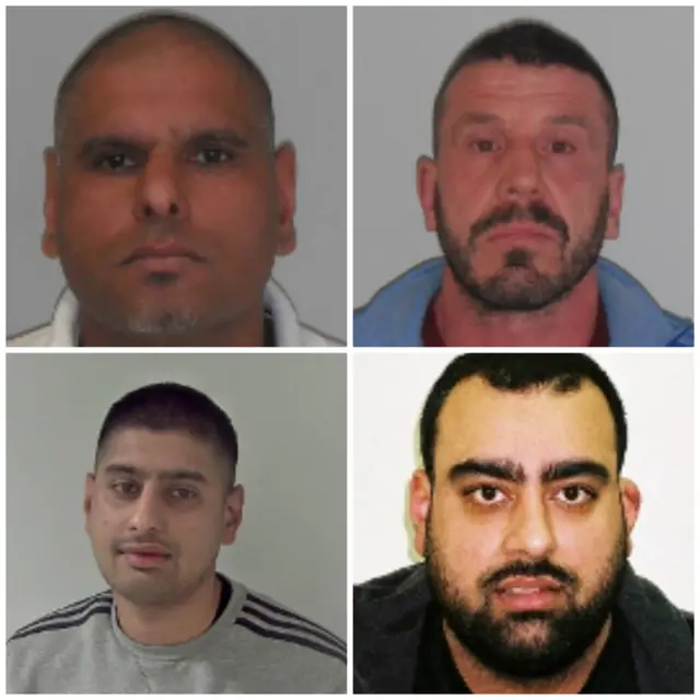 Clockwise from top left: Mohammed Nasar, Robert Degaris, Steven Singh Binning and Aaqib Nasar