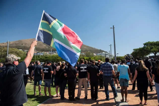 White farmers protest