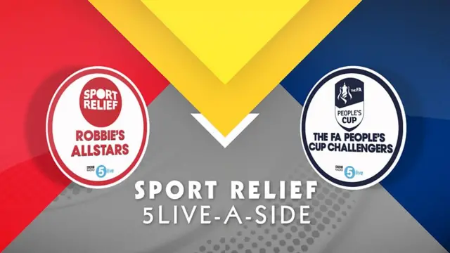 Sport Relief: Robbie Savage's 5-live-a-side challenge v FA People's Cup challengers