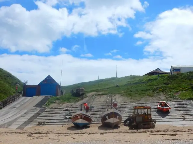 Boats on the beach at Flamborough