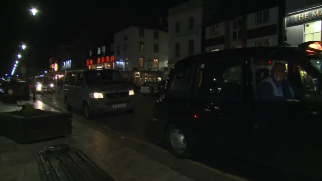 taxis on the Barbican