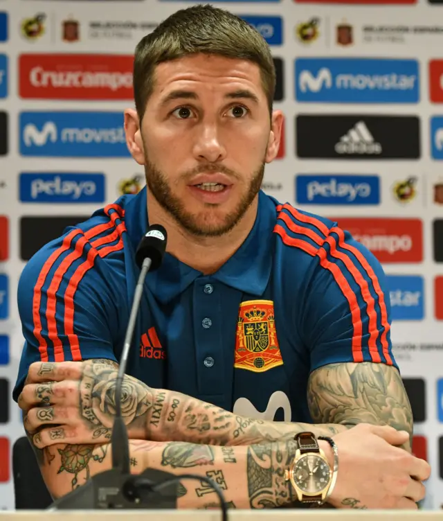 Spain captain Sergio Ramos