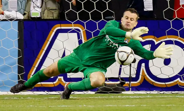 Shay Given saving a penalty