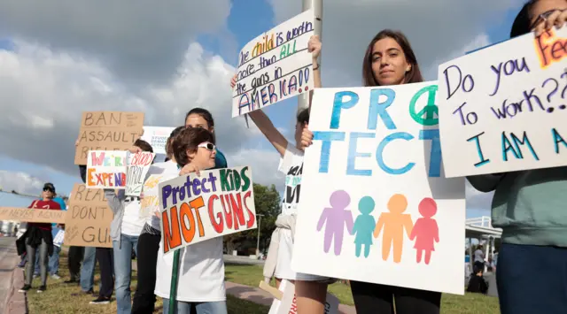 March for Our Lives protesters in Miami, Florida