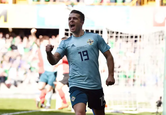 Jamie Ward of Northern Ireland celebrates