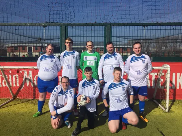 Bury AFC Shadows team for the FA People's Cup