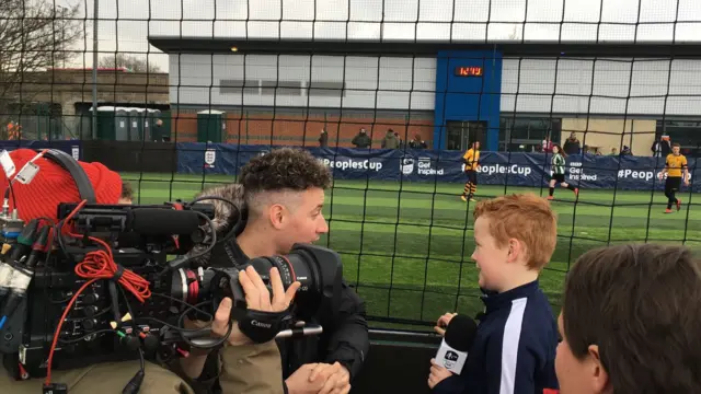 Braydon Bent being interviewed by our presenter Nick Bright