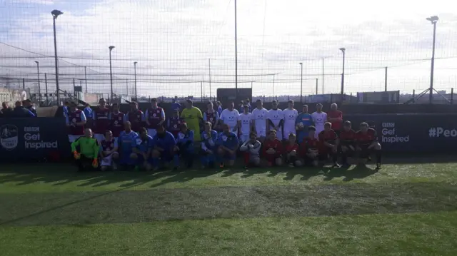 Adult Male League Disability team photo at Goals Birmingham