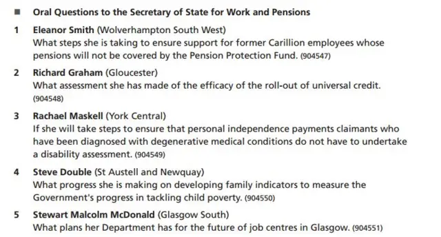 First five questions at work and pensions questions