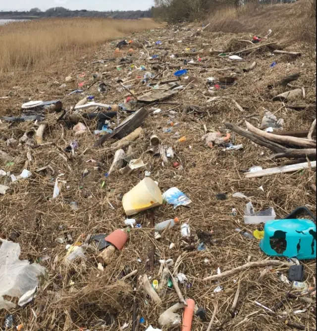 Rubbish on beach