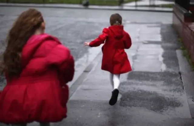 Children running