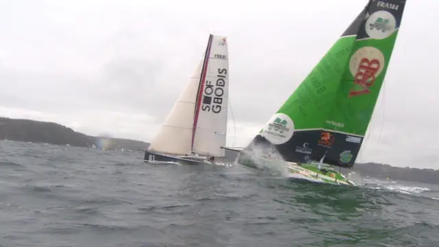 Boats taking part in the 2016 Transat yacht race