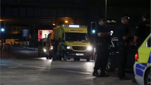 Ambulance at scene of Manchester attack