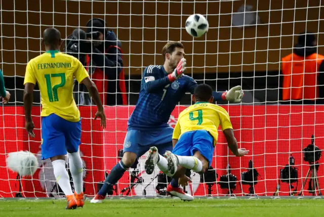 Jesus puts Brazil one up against Germany