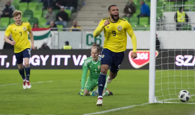 Matt Phillips celebrates scoring for Scotland