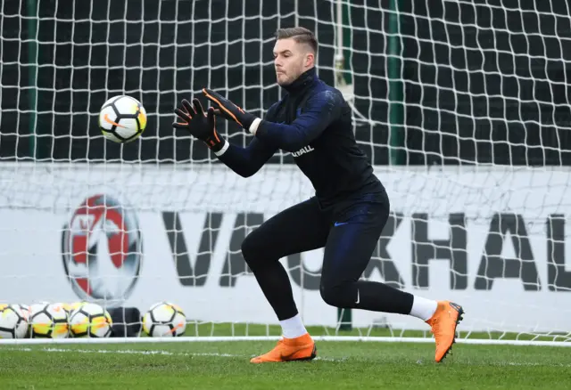 England goalkeeper Jack Butland