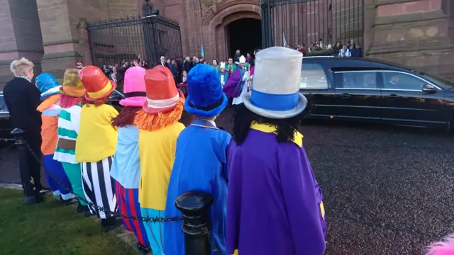 Diddy Men at Sir Ken Dodd's funeral