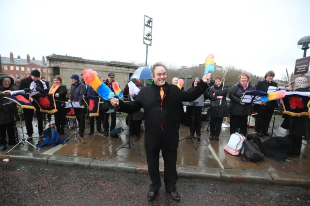 Red Rose Concert Band at Sir Ken Dodd's funeral