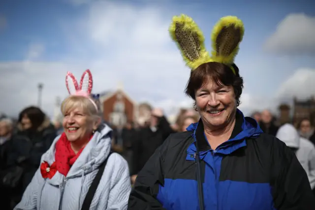 Mourners at Sir Ken Dodd's funeral