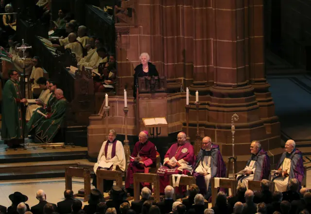 Stephanie Cole at Sir Ken Dodd's funeral