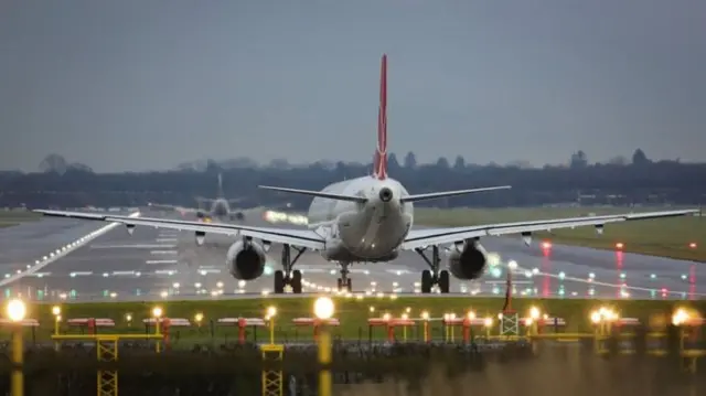 Plane at Gatwick Airport