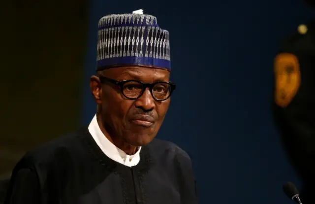 Nigerian President Muhammadu Buhari addresses the 72nd United Nations General Assembly at U.N. headquarters in New York, U.S., September 19, 201