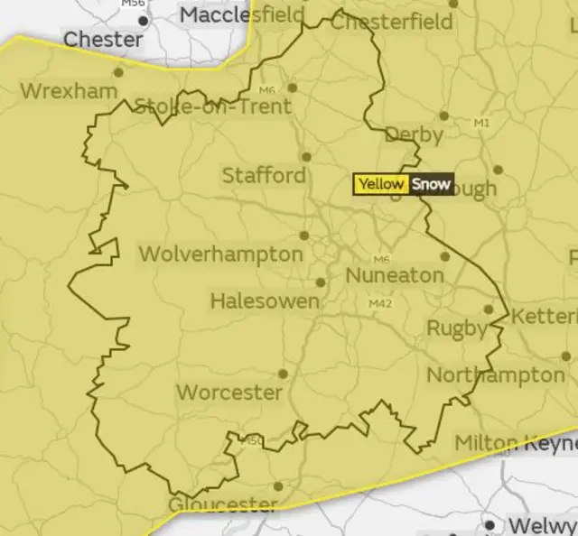 Weather warning map