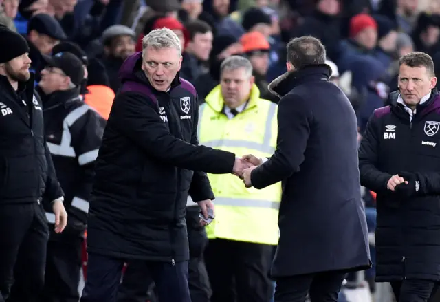 David Moyes and Carlos Carvalhal