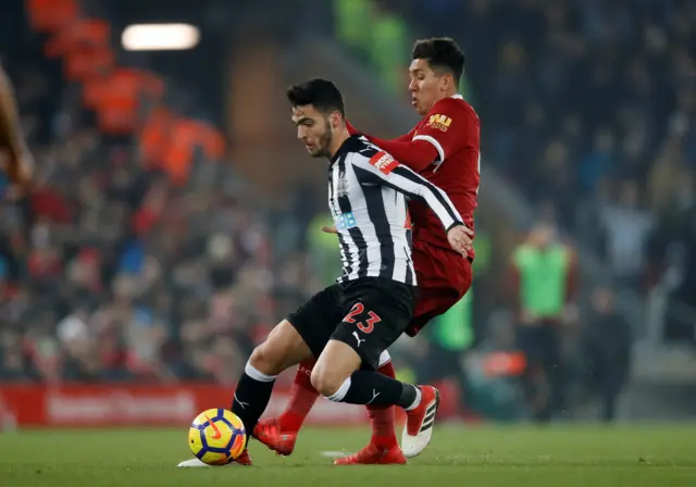 Firmino trips Merino
