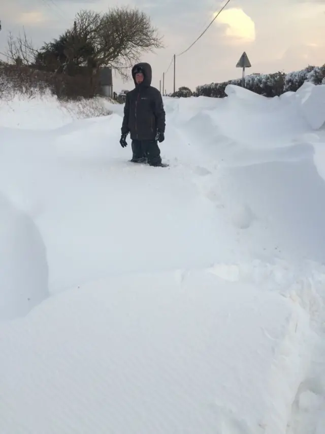 Snowdrifts on the Llyn peninsula