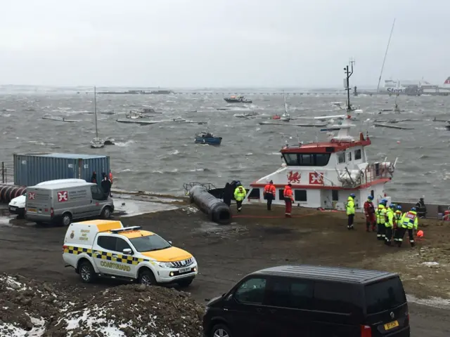 Rough seas at Holyhead