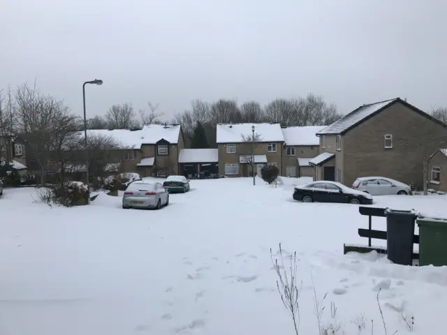 Snowy roads in Cardiff