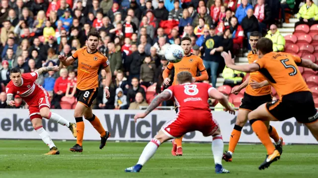 Mo Besic shoots for Middlesbrough