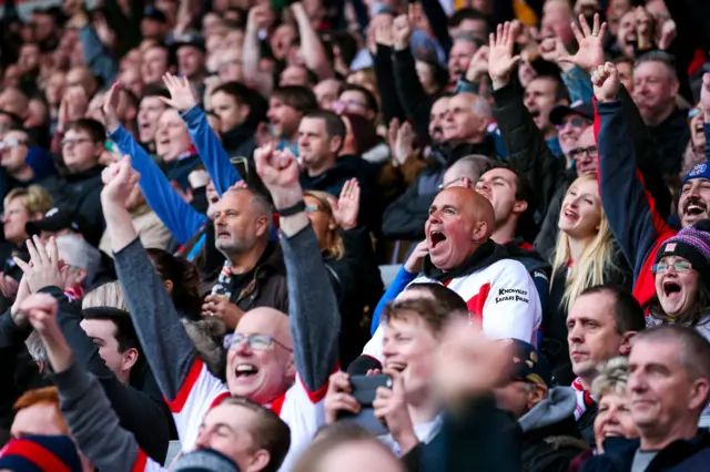 St Helens fans cheer