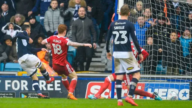 Lee Gregory scores for Millwall