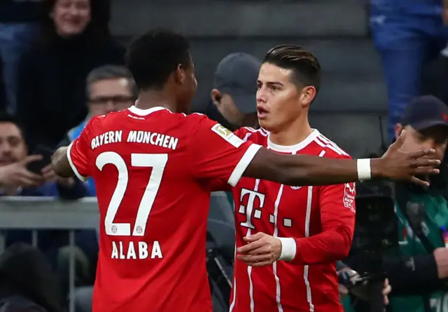 James Rodriguez celebrates