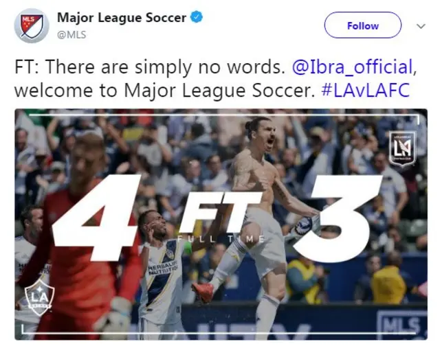 Zlatan Ibrahimovic tweet