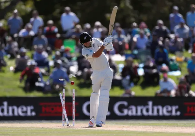 Tim Southee is bowled