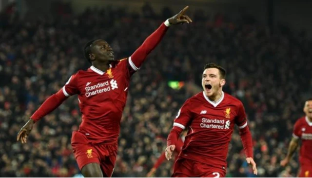 Liverpool celebrating