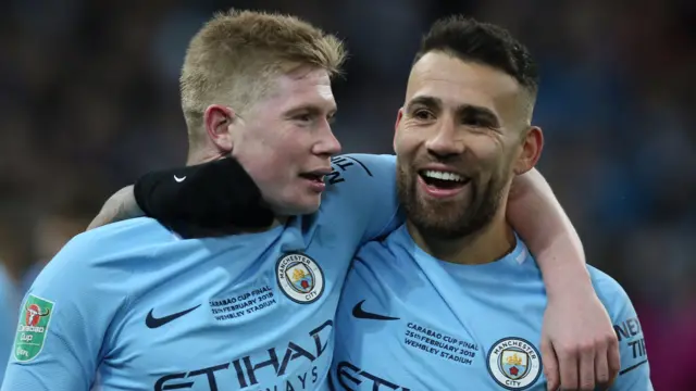 Kevin De Bruyne and Nicolas Otamendi