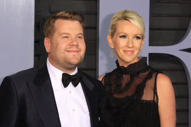 James Corden and Julia Carey