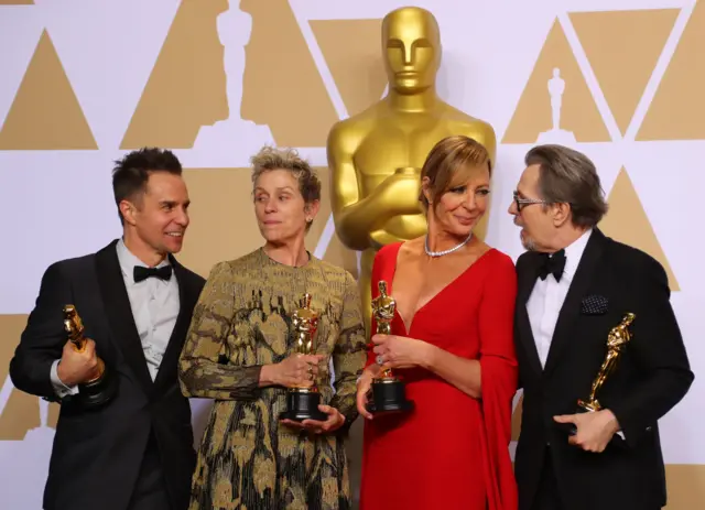 Sam Rockwell, Frances McDormand, Allison Janney and Gary Oldman